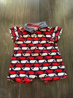 Mudpie whale short sleeve onesie